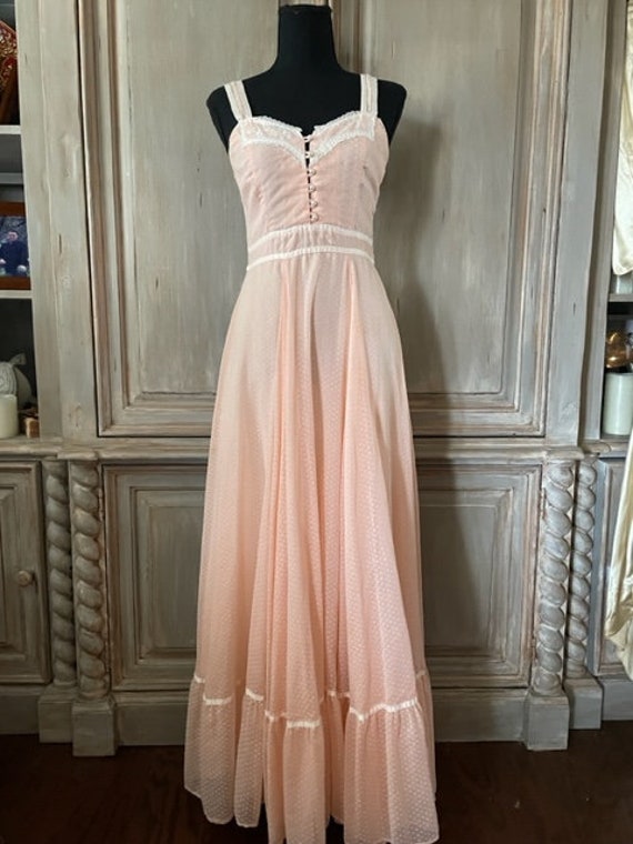 Pink 70s Gunne Sax Dress - image 2
