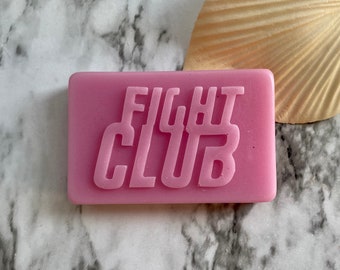 Fight Club Bar Soap Handmade | Gift Soap Funny Homemade Pink Fight Club Gifts | Sage Juniper Berry Orange Shea | Tyler Durden Movie Gift