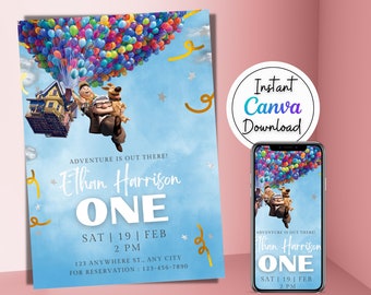 up movie - Invitation à une soirée à thème modifiable