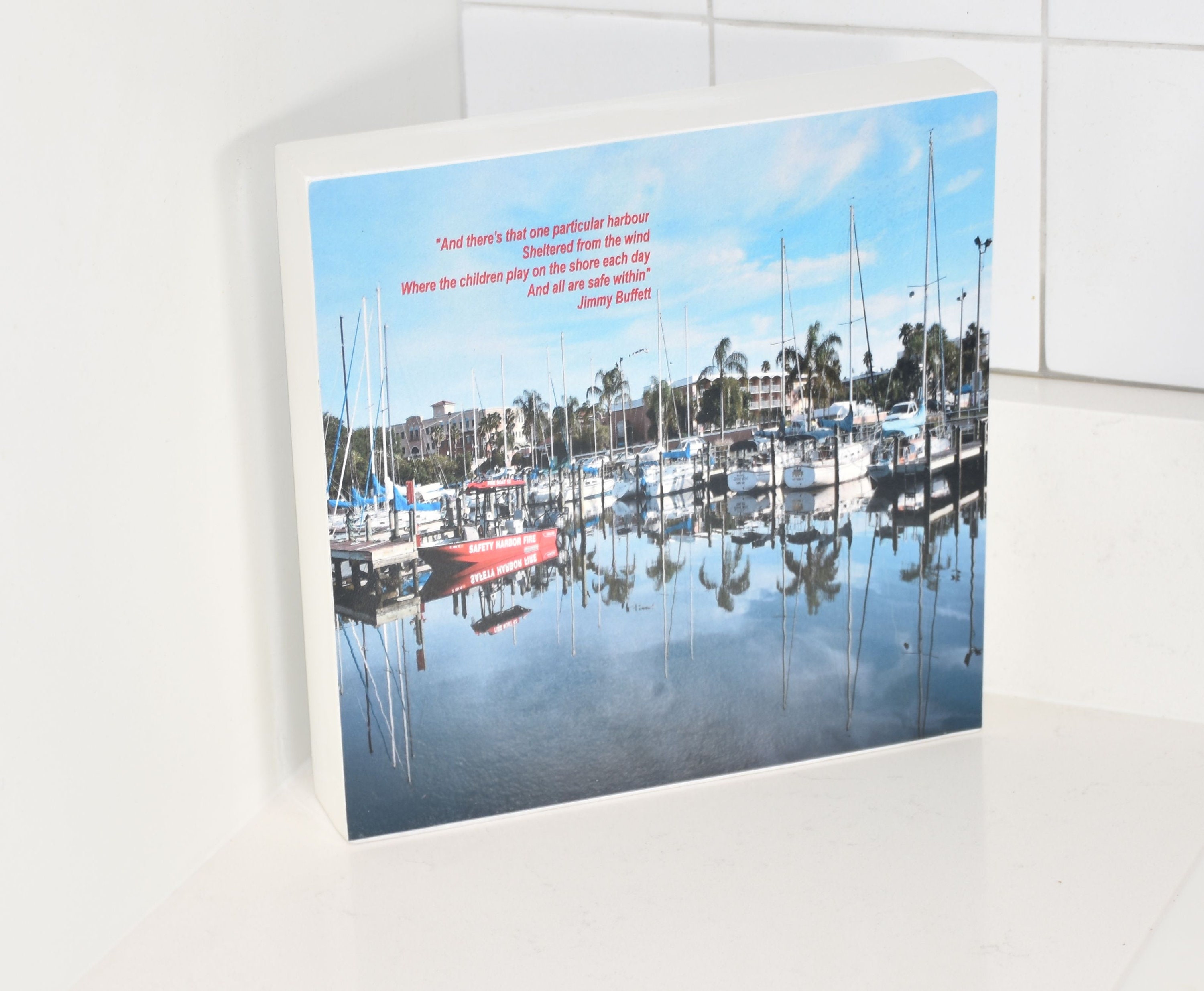 Jimmy Buffett Quote 1 Particular Harbor With My Print Mounted on