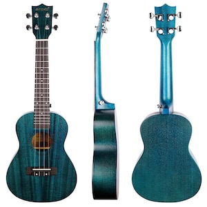 Blue Gecko Concert Ukulele Beginner Starter Kit Mahogany Concert Ukulele Nylon String Blue Concert Gecko Ukuele image 4