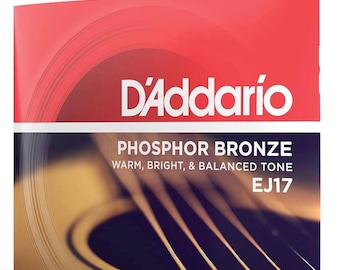D'Addario EJ17 Phosphor Bronze Acoustic Guitar Strings .013-.056 Medium 1 pack