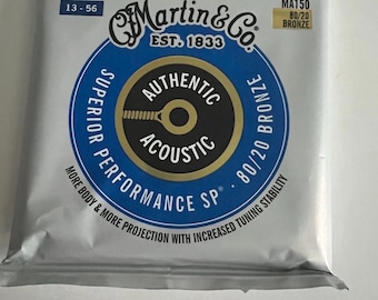 Martin MA150 13Ga  to 56Ga Authentic Acoustic Guitar Strings Performance Bronze
