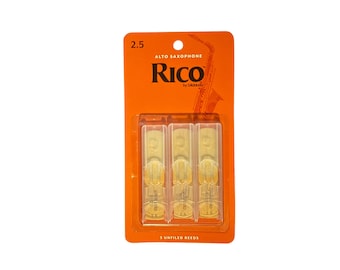 Rico by DAddario Woodwinds Rico Saxophone Reeds Rico Alto Sax Strength 2.5 3ct RJA0325