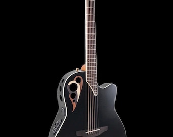 Ovation Celebrity Elite Deluxe AG CDX40-5-G Black Satin Deep Contour Acoustic Electric