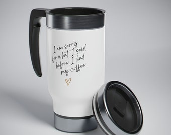 Stainless Steel Travel Mug with Handle, 14oz