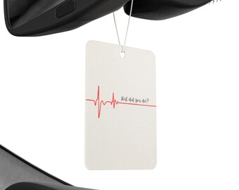 Heartbeat EKG Line Car Air Freshener | Minimal Medical Design