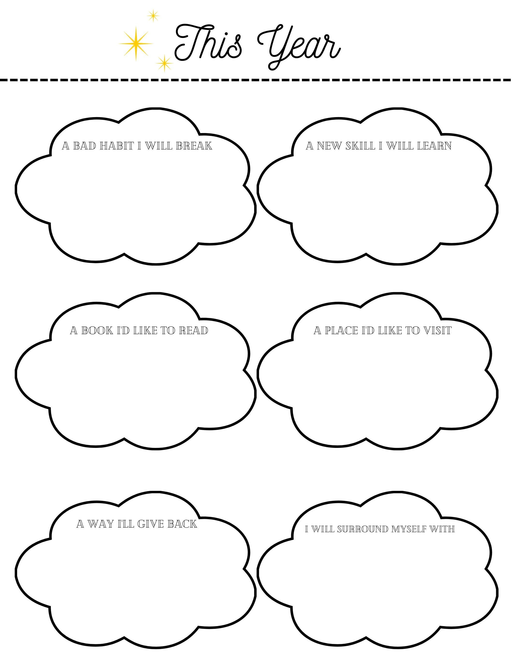 New Year Goals Printable, Yearly Goals Printable, Journal Prompt ...