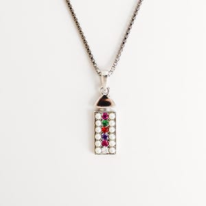 The Regent Necklace, Acrostic Jewelry, Multicolor Gemstone, Sterling Silver, Gift for her, Vintage Inspired, Historical Regard Jewelry