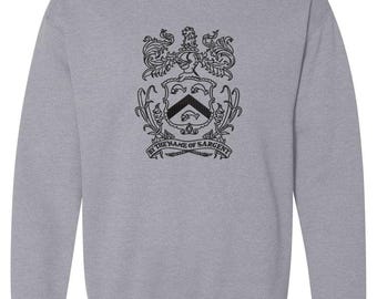 Moletom com gola redonda e brasão da família