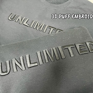 Custom 3D Puff Embroidered Crewnecks & Hoodies | Personalized Foam Embroidery Sweatshirts, Christmas Gifts, Birthday Gift, Personalized Gift