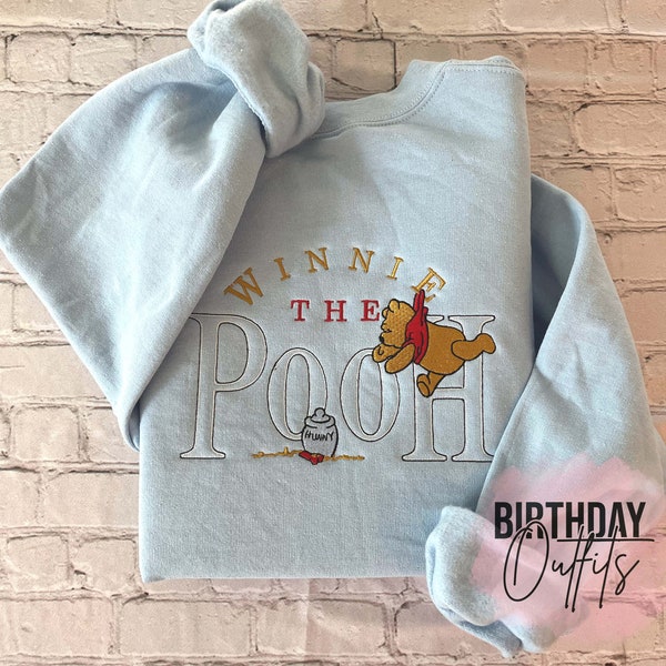 Embroidered Winnie the Pooh sweatshirt, Winnie the Pooh crewneck, Embroidered Crewneck, Personalized Gifts, Personalized Sweatshirt