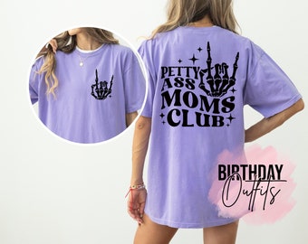 Camisa Pretty Ass Mom Club Comfort Colors - Camisa serigrafada - Bordado personalizado - Camisas Mom Comfort Colors