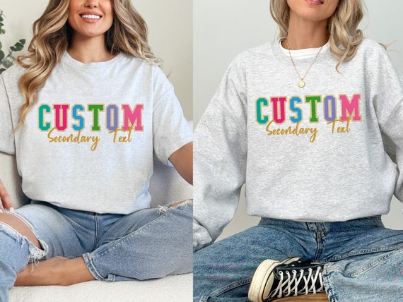 Embroidered sweatshirts etsy hotsell