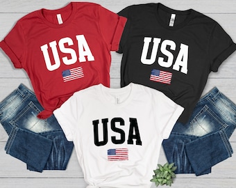 Camiseta con la bandera de EE. UU., camiseta patriótica del 4 de julio