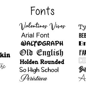 a bunch of different font styles on a white background