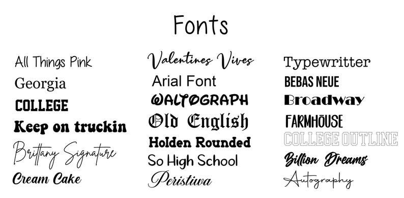 a bunch of different font styles on a white background