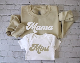 Mama & Mini passendes Sweatshirt-Set, personalisiertes Muttergeschenk