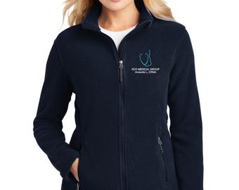 Custom Embroidered Fleece Jacket, Nurse Medical Workwear, Port Authority L217