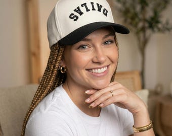 Boné de sarja bordado personalizado de cabeça para baixo, presente personalizado