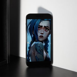 Arcane Jinx Character Phone Wallpaper Set/League of Legends Netflix Show