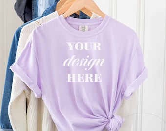 Comfort Colors 1717 Mockup Orchid | 1717 Orchid Mockup | Comfort Colors 1717 | Orchid Comfort Colors Shirt Mockup | Spring Mockup
