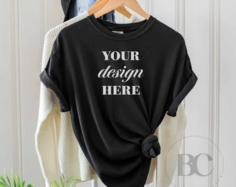 Comfort Colors Mockup Black | 1717 Mockup | 1717 Black Mockup | Comfort Colors 1717 | Black Comfort Colors Shirt Mockup | Instant Download
