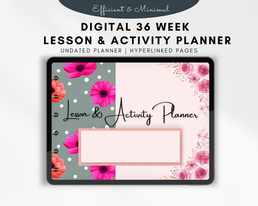 Homeschool Lesson & Activity Planner Teacher Planner Pace Chart and