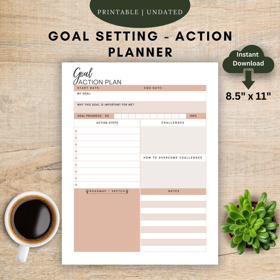 Goal Planner Goal Setting Planner ADHD Goal Planner Goal Tracker ...
