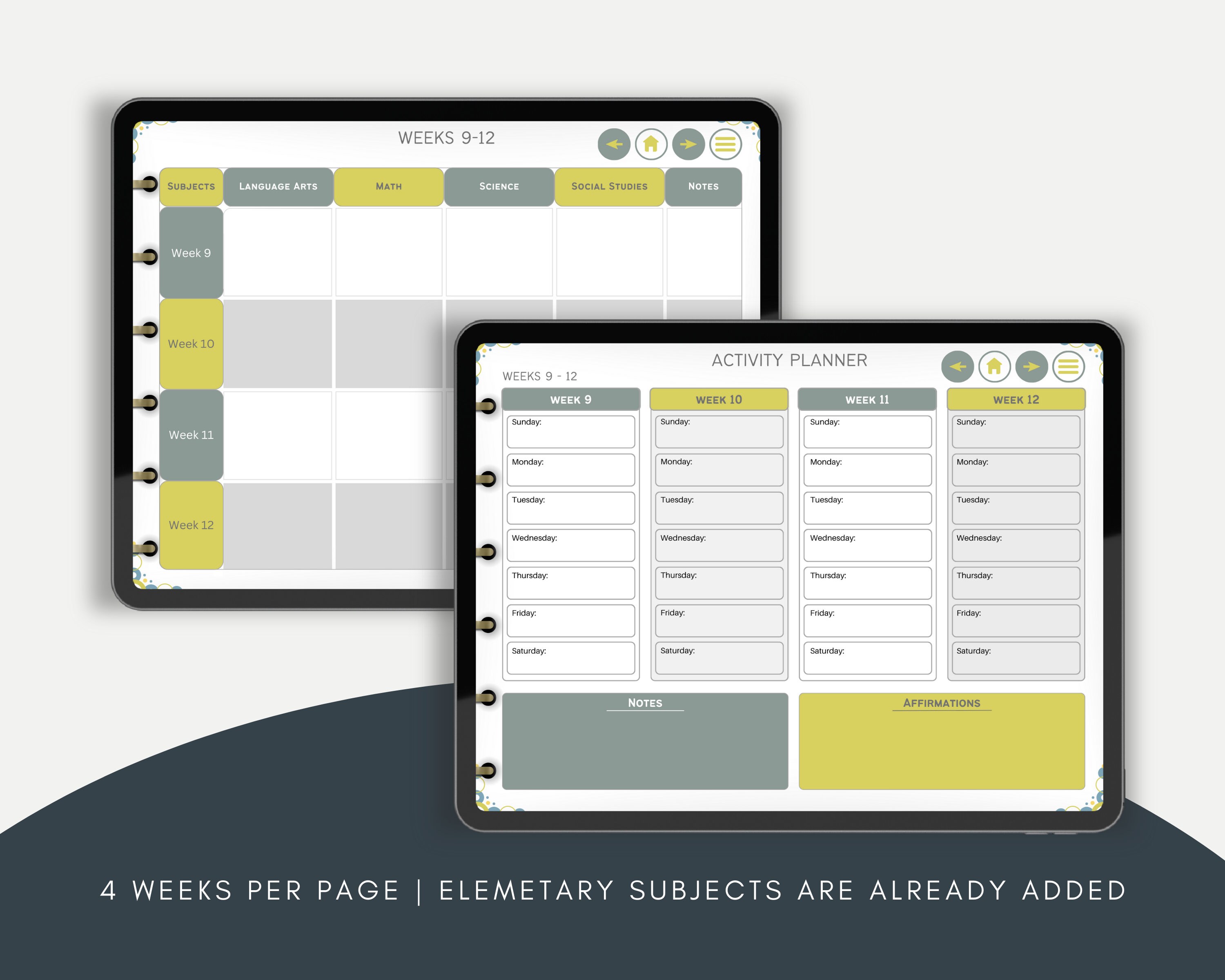 Homeschool Planner Lesson & Activity Planner Teacher Planner - Etsy