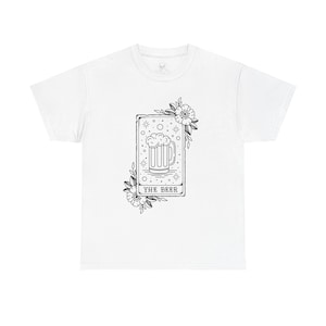 Das Beer Tarot Card Tee - Unisex - Einzigartiges Grafik-T-Shirt Lustiges Tarot-Shirt Geschenk für Bier-Liebhaber Astrologie & Bier-Liebhaber-Kleidung