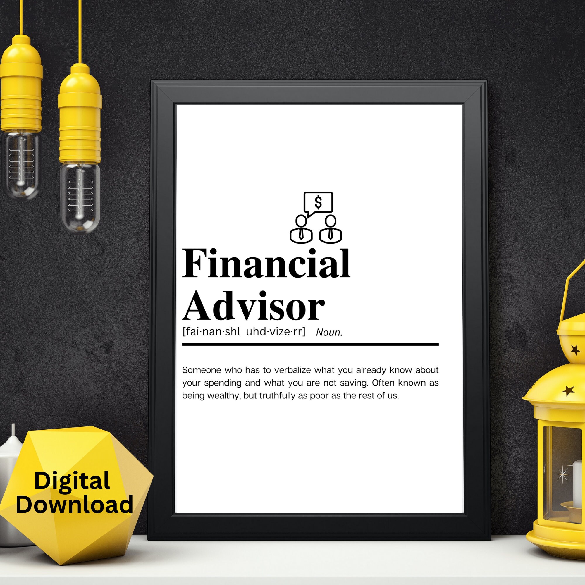 Financial Advisor Definition Wall Art Financial Advisor - Etsy