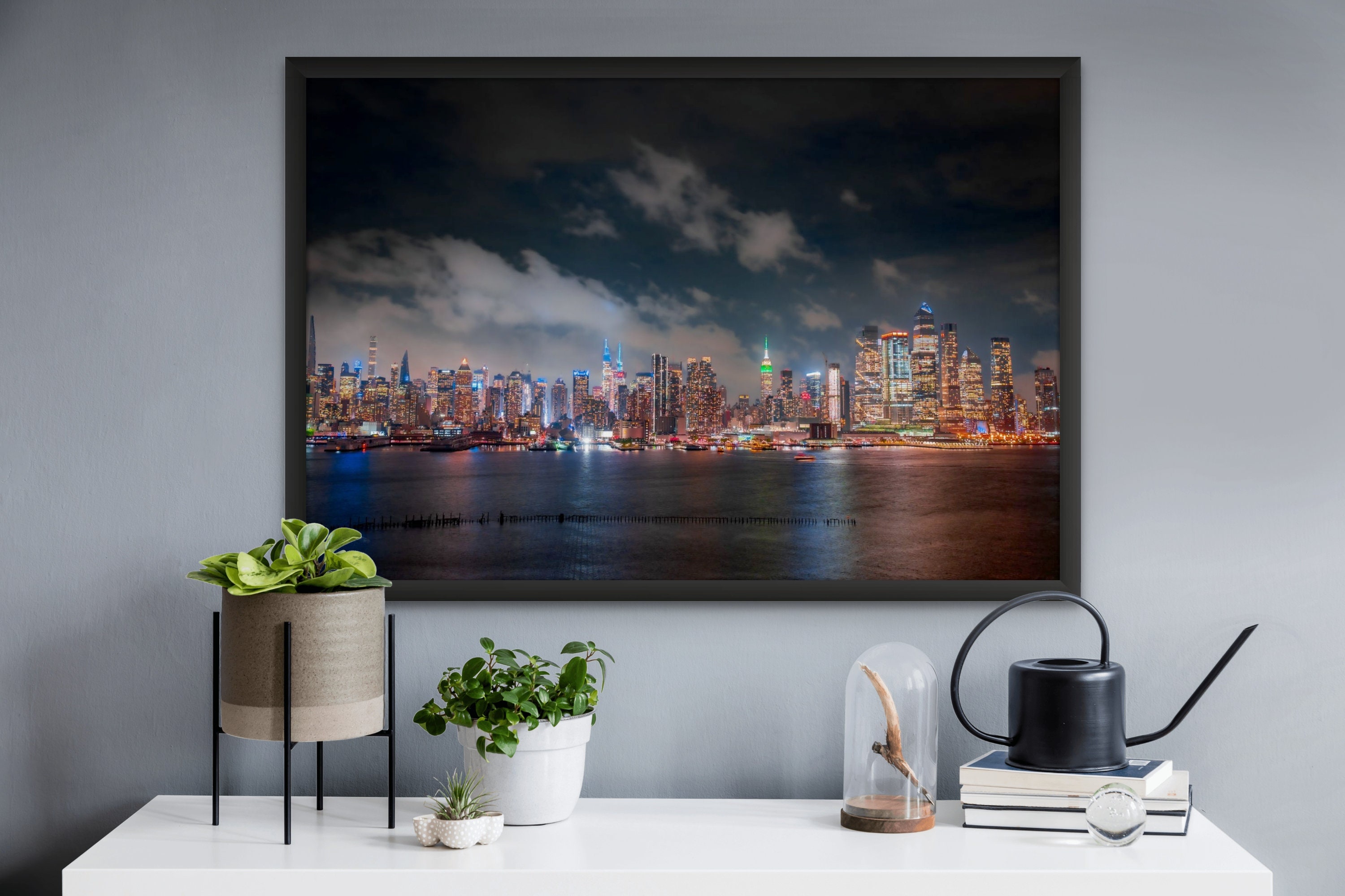 New York City Skyline Manhattan Skyline Fine Art Print Landscape Framed ...