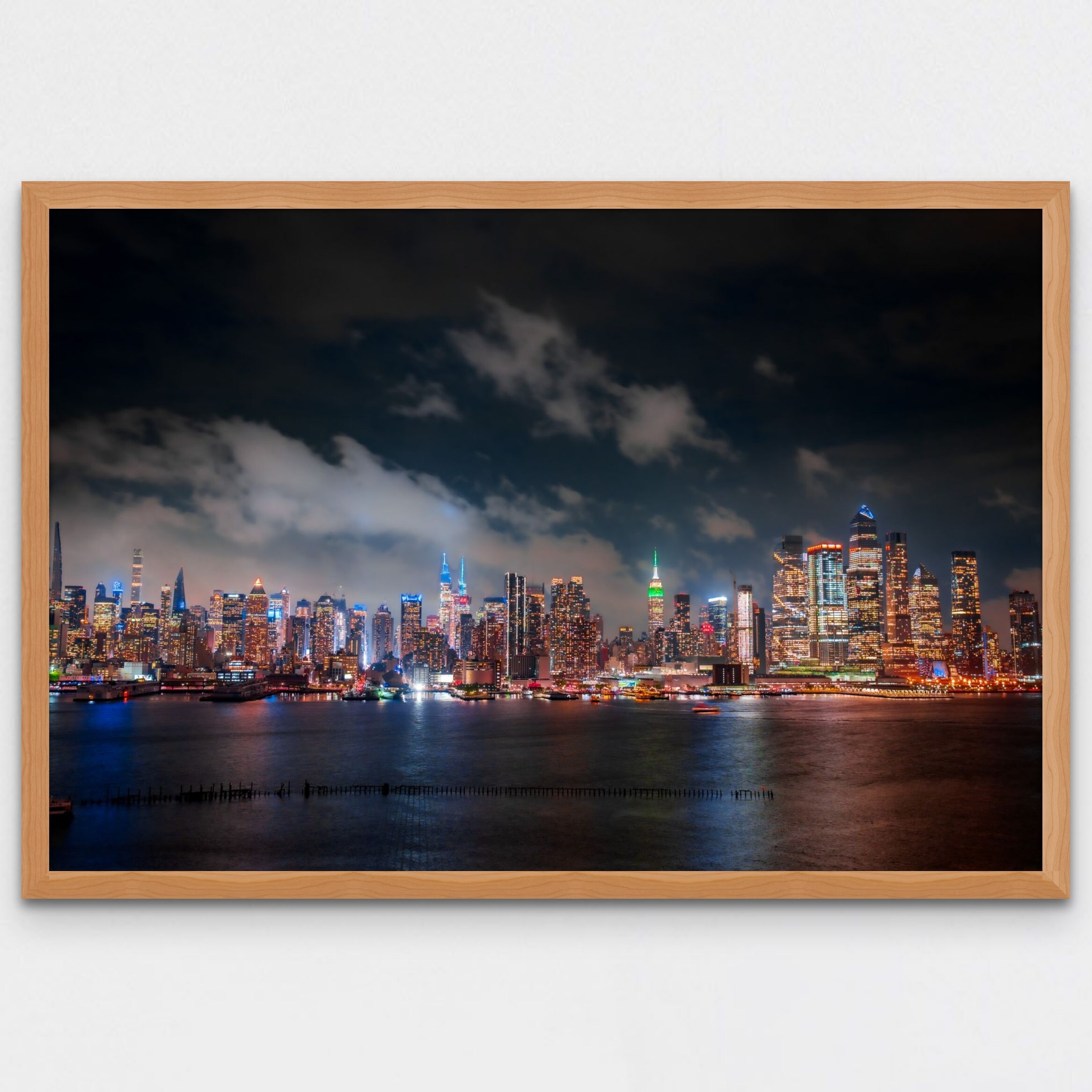 New York City Skyline Manhattan Skyline Fine Art Print Landscape Framed ...