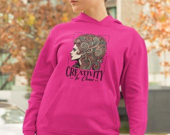 Streetwear Hoodie, Creativity in Chaos Hoodie, Pullover Hooded Hoodie, Elegant Comfy Hoodie, Cool Artistic Hoodie
