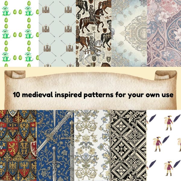 Medieval Wallpaper - Etsy