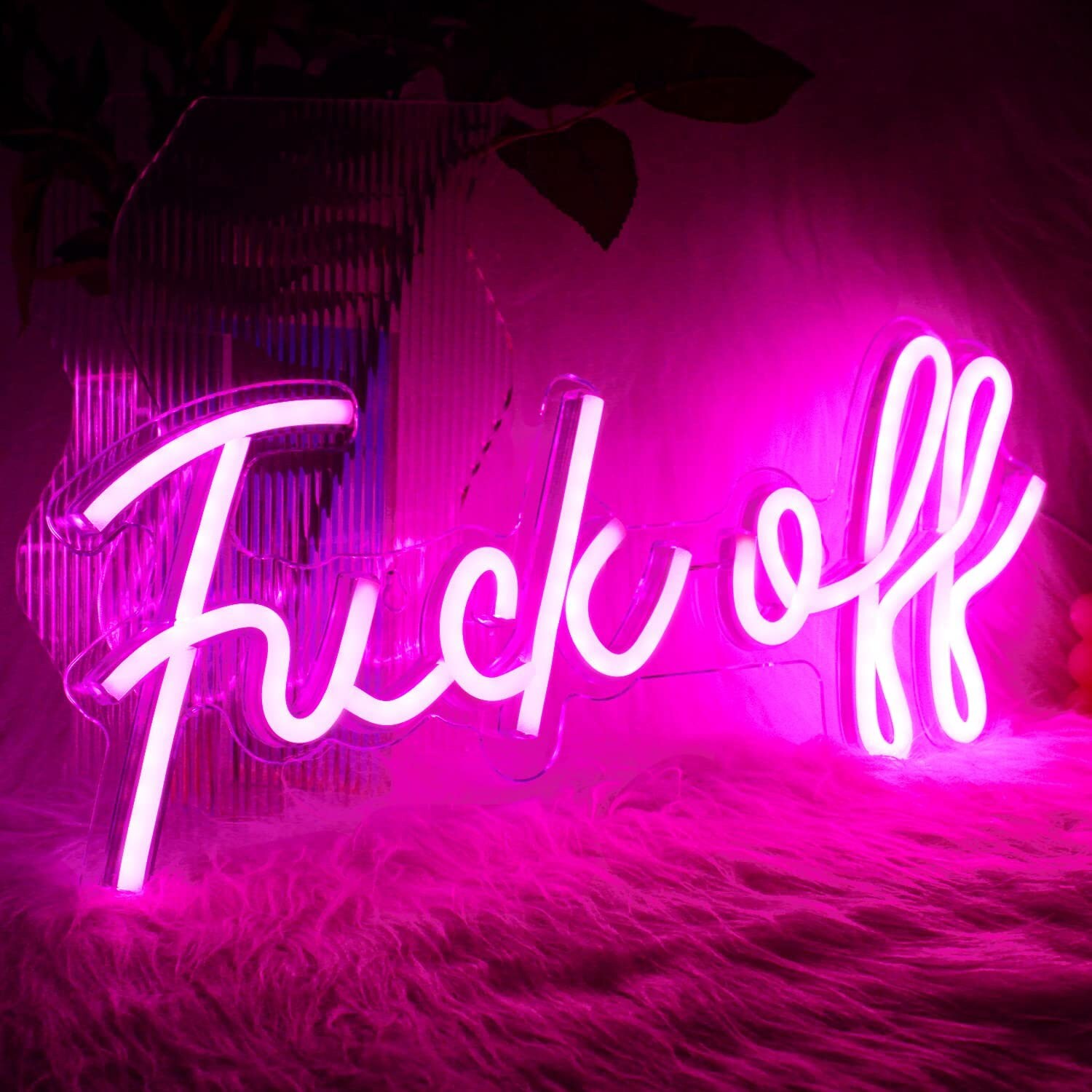 安心の関税送料込み Neon Signs Fuck Off, Neon Sign Pink Neon Lights Neon Light Sign  Real G