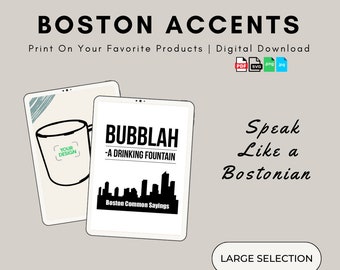 Divertente Boston Detti comuni: "Bubbler" - New England Slang Dialetto Parla Accento Lingo Parole Frasi Traduzioni Significati - Novità