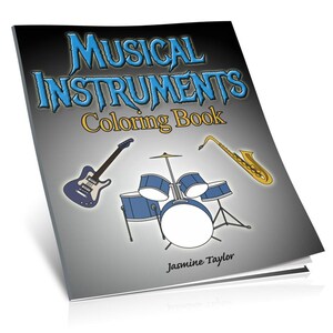 Musical Instruments Coloring Book