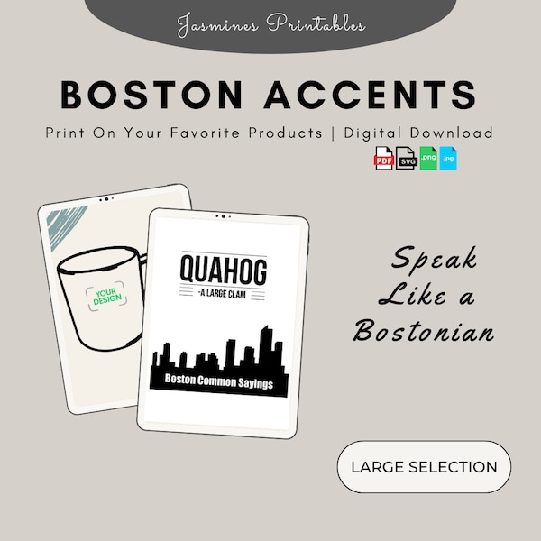 Funny Boston Common Sayings: "Quahog" - New England Slang Dialect Speak Accent Lingo Words Phrases Translations Meanings - Novelty