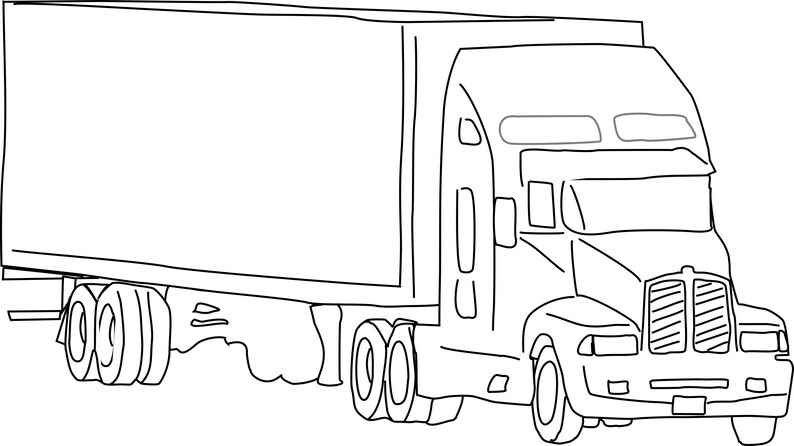 Big Truck Coloring Book - Etsy