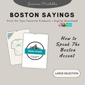 Funny Boston Sayings: "Boston Smart" - New England Slang Dialect Accent Lingo Phrases Translations Meanings - Novelty