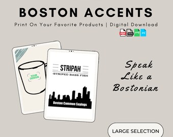 Funny Boston Common Sayings: "Striper" - New England Slang Dialect Speak Accent Lingo Words Phrases Translations Meanings - Novelty