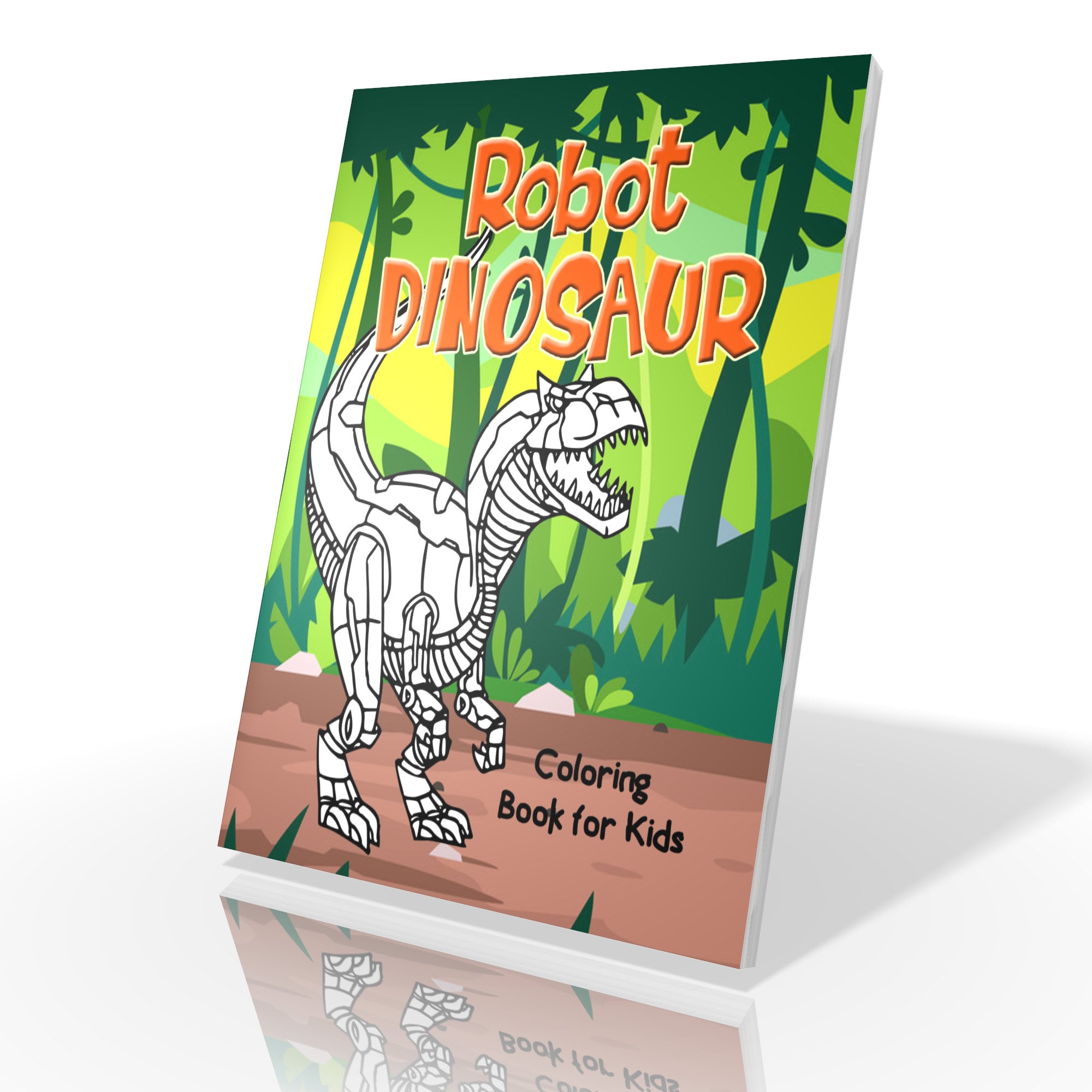 Robot Dinosaur Coloring Book for Kids: 30 Totally Unique Cool