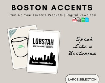 Funny Boston Common Sayings: "Lobster" - New England Slang Dialect Speak Accent Lingo Words Phrases Translations Meanings - Novelty