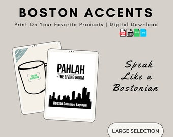 Funny Boston Common Sayings: "Parlor" - New England Slang Dialect Speak Accent Lingo Words Phrases Translations Meanings - Novelty