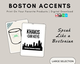 Divertente Boston Detti comuni: "Chiavi dell'auto" - New England Slang Dialetto Parla Accento Lingo Parole Frasi Traduzioni Significati - Novità