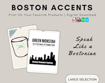 Divertente Boston Detti comuni: "Green Monster" - New England Slang Dialetto Parla Accento Lingo Parole Frasi Traduzioni Significati - Novità
