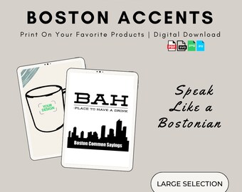 Funny Boston Common Sayings: "Bar" - New England Slang Dialect Speak Accent Lingo Words Phrases Translations Meanings - Novelty