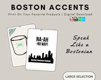 Funny Boston Common Sayings: "No Way!" - New England Slang Dialect Speak Accent Lingo Words Phrases Translations Meanings - Novelty